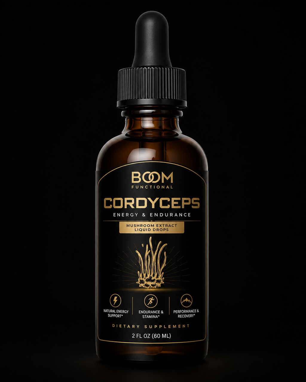 Cordyceps Mushroom Dropper Bottle For Energy