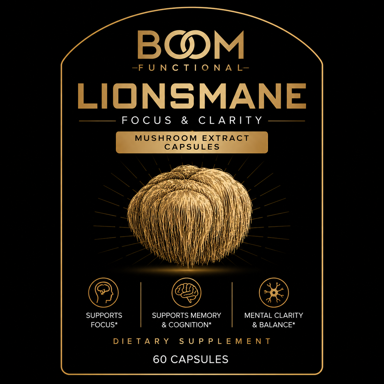 Lionsmane Mushroom Dropper Bottle For Focus