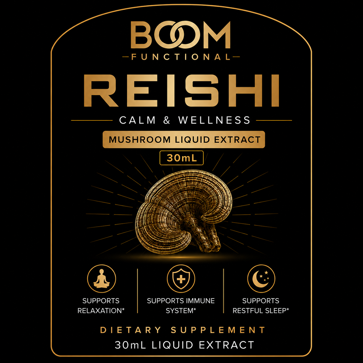 Reishi Mushroom Dropper Bottle For Relaxation
