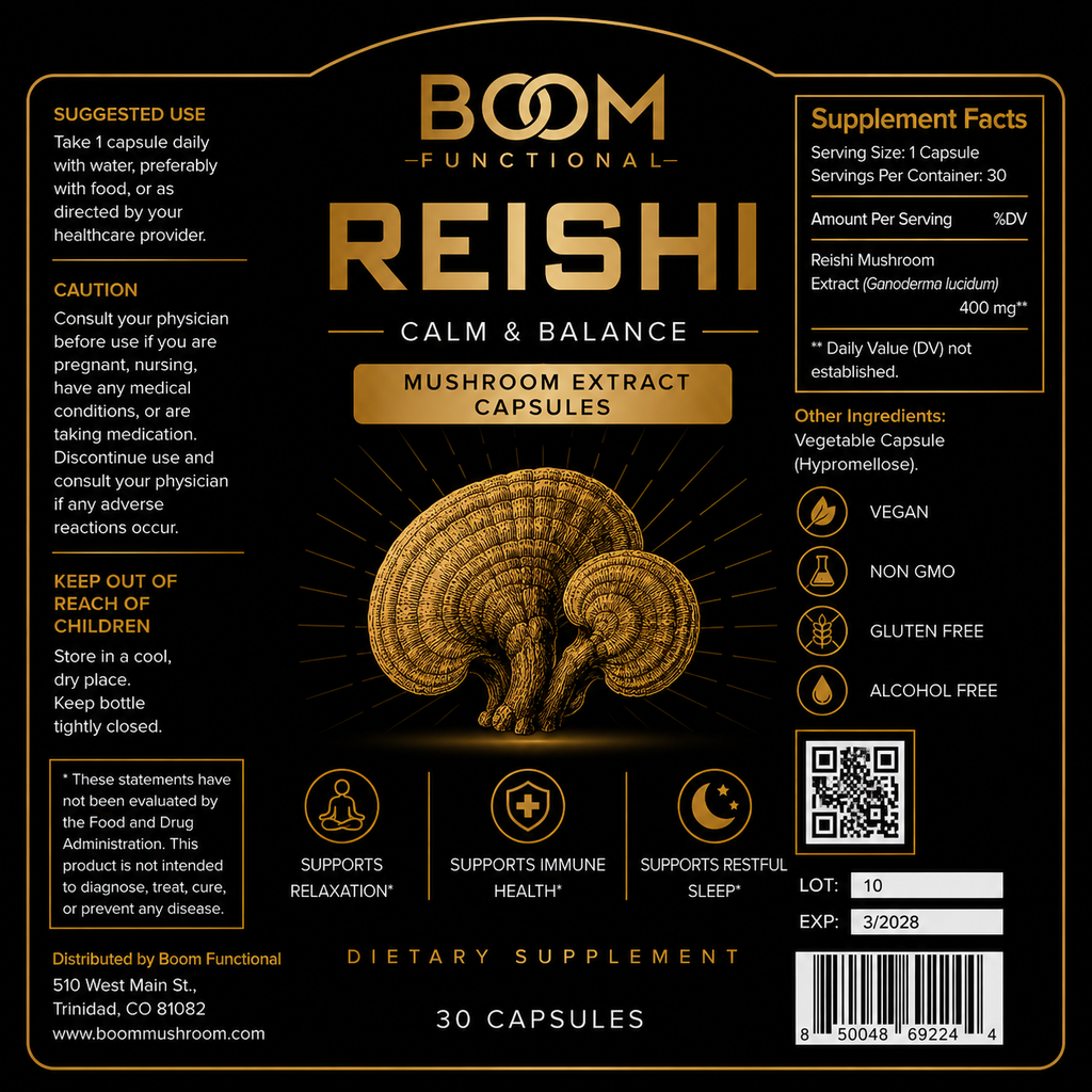 Reishi Mushroom Capsules For Relaxation